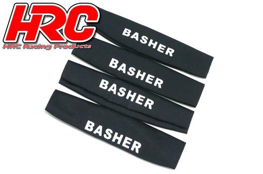 Option Part - 1/8 Off Road - Shock Socks 110x25-30mm - Black (4 pcs)