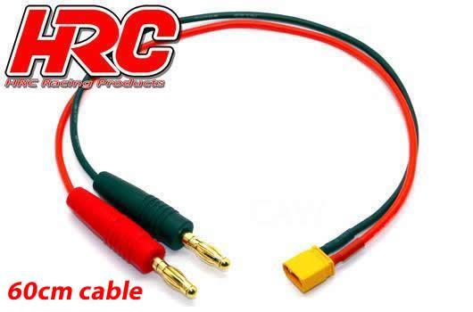 HRC Racing - HRC9103-6 - Charger Lead - 4mm Bullet to XT30 Battery Plug - 600mm - Gold