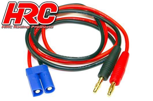 HRC Racing - HRC9108-6 - Charger Lead - 4mm Bullet to EC5 Battery Plug - 600mm - Gold