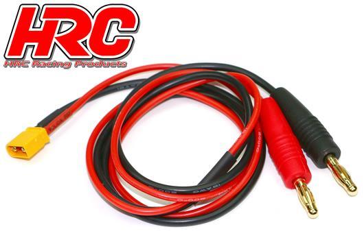 HRC Racing - HRC9110-6 - Charger Lead  - 4mm Bullet to XT60 Battery Plug - 600 mm Gold