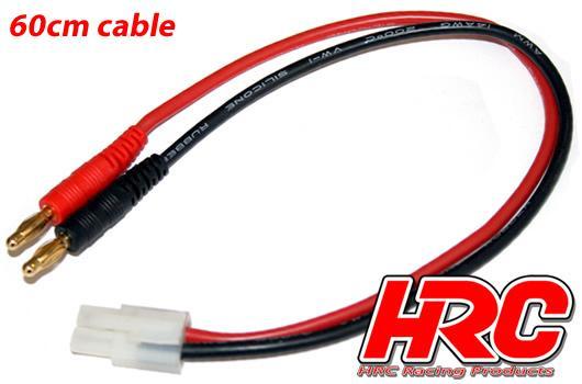 HRC Racing - HRC9111-6 - Charger Lead - 4mm Bullet to Tamiya Battery Plug - 600mm - Gold