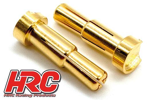 HRC Racing - HRC9014A - Connettori - Stepped - 4.0mm & 5.0mm - maschi (2 pzi) - Gold
