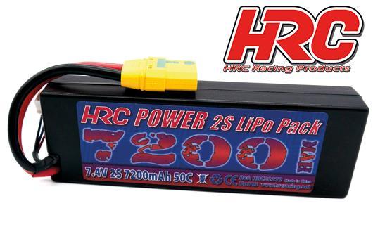 HRC Racing - HRC02272X - Batteria - LiPo 2S - 7.4V 7200mAh 50C  - Hard Case - XT90AS-46.5*25*138.5mm