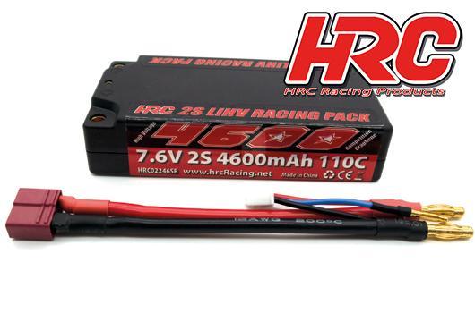 HRC Racing - HRC02246SR4 - Accu - LiPo HV 2S - 7.6V 4600mAh 110C - Graphene - Shorty - 4mm 95x45x22mm