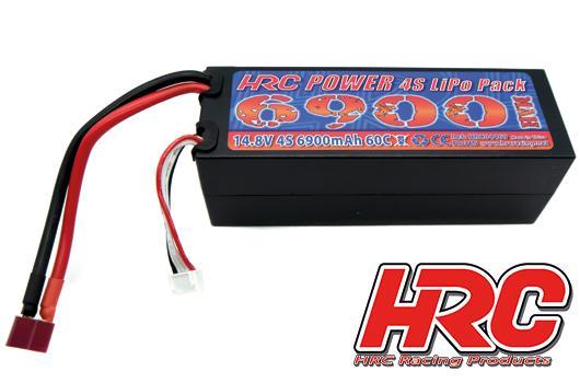HRC Racing - HRC04469D - Battery - LiPo 4s HARDCASE - 14.8V 6900mAh 60/100C - Ultra T - 138mm*48*47