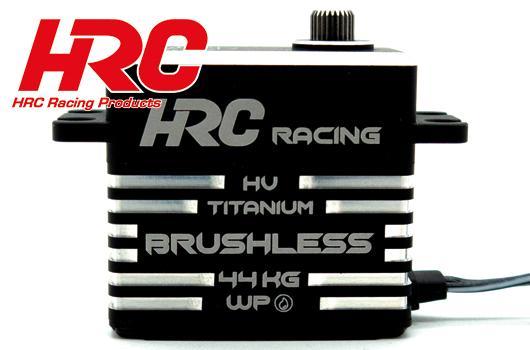 HRC Racing - HRC68144HVBL - Servo - Digital - HV High Speed - 40x37x20mm - 44kg/cm - Brushless - Pignons Titanium - Etanche - Double roulement à billes