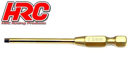 HRC Racing - HRC4054S-25 - Outil - Embout hexagonal pour tournevis électrique - Titanium coated - 2.5mm