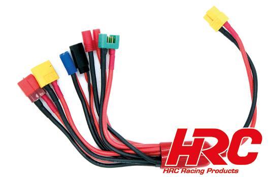 HRC Racing - HRC9624-6 - Cavo di carico - Gold - Connetore XT60 a Connetore Batteria EC3 / MPX / XT60 / CT4 / Ultra T / Receiver UNI (FUT & JR) - 600mm