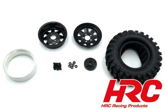 HRC Racing - HRC25231A-1 - Pièces de carrosserie - 1/10 Crawler - Remorque - Pneus pour HRC25231A - 2pces