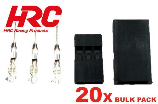 HRC Racing - HRC9212S - Stecker - Servo - JR Buchse - BULK 20 Stk. -22 AWG