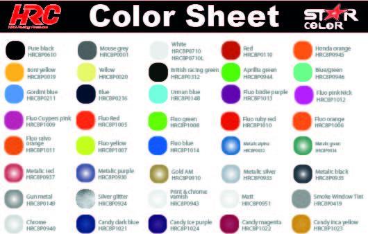 Polycarbonate paint - HRC STAR COLOR - 150ml - smoke Window Tint