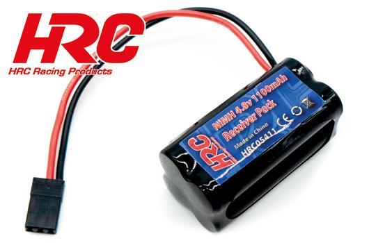 Accu - 4 Eléments AAA - HRC 1100 - Accu récepteur - 4.8V 1100mAh - bloc - prise JR 28.88mm*46.1mm