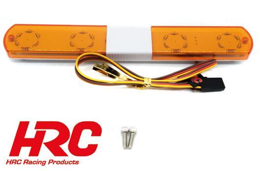 HRC Racing - HRC8733WO - Set di illuminazione - 1/10 TC/Drift - LED - JR Connetore - Barra di tetto Soccorso V3 Wide (Arancioni / Arancioni)