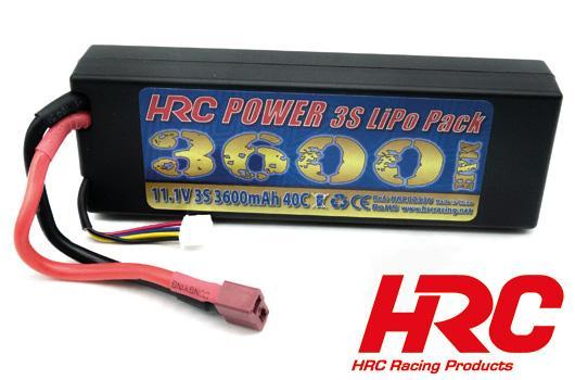 HRC Racing - HRC02336D - Battery - LiPo 3S - 11.1V 3600mAh 40C - Hard Case - Ultra-T 139x47x25