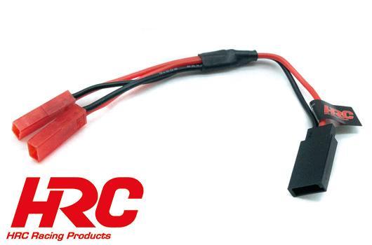 HRC Racing - HRC9191B - Adaptateur - pour 2 Ventilateurs en Parallel - JR Male a  2x BEC Femelle