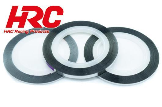 HRC Racing - HRC5062SL10 - Feines Liniendekor-Klebeband - 1.0mm x 15m - Silber (15m) (1 Stück)