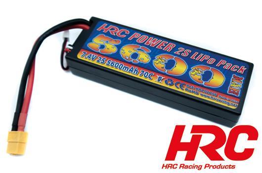 HRC Racing - HRC02256X6 - Akku - LiPo 2S - 7.4V 5600mAh 70C - Hard Case - XT60 46.5*25*138.5mm