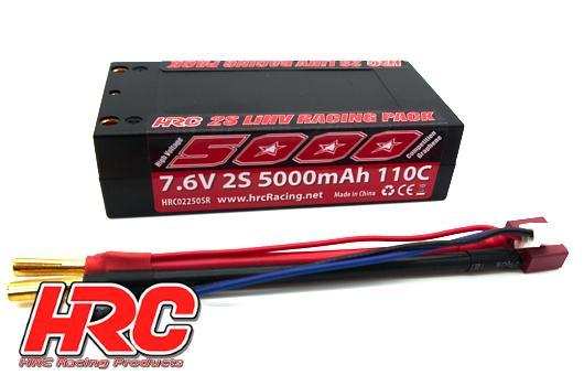 HRC Racing - HRC02250SR5 - Akku - LiPo HV 2S - 7.6V 5000mAh 110C  Graphene - Shorty - 5mm - 96x46x25