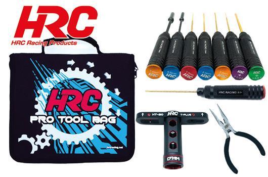 HRC Racing - HRC9934B-SET-3 - Werkzeugtasche mit Werkzeugen - Racer-Set 1/8 (inklusive HRC9934B und 10 Werkzeuge)