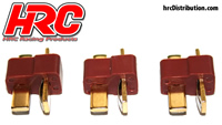 Stecker - Ultra T (Dean's Kompatible) - männchen (3 Stk.) - Gold