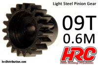 Pinion Gear - 0.6M - Steel - Light - 09T