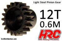 Pinion Gear - 0.6M - Steel - Light - 12T