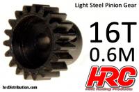 Pinion Gear - 0.6M - Steel - Light - 16T