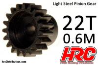 Pinion Gear - 0.6M - Steel - Light - 22T