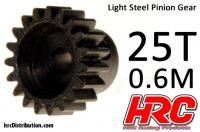 Pinion Gear - 0.6M - Steel - Light - 25T