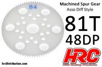 Hauptzahnrad - 48DP - Low Friction Gefräst Delrin - Diff Style -  81Z