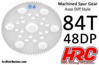 Spur Gear - 48DP - Low Friction Machined Delrin - Diff Style - 84T