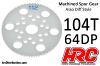 Hauptzahnrad - 64DP - Low Friction Gefräst Delrin - Diff Style - 104Z