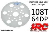 Hauptzahnrad - 64DP - Low Friction Gefräst Delrin - Diff Style - 108Z