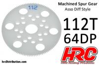 Hauptzahnrad - 64DP - Low Friction Gefräst Delrin - Diff Style - 112Z