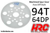 Hauptzahnrad - 64DP - Low Friction Gefräst Delrin - Diff Style -  94Z