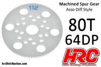 Hauptzahnrad - 64DP - Low Friction Gefräst Delrin - Diff Style -  80Z