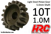 Pinion Gear - 1.0M / 5mm Shaft - Steel - Light - 10T