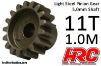 Pinion Gear - 1.0M / 5mm Shaft - Steel - Light - 11T