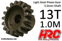 Pinion Gear - 1.0M / 5mm Shaft - Steel - Light - 13T