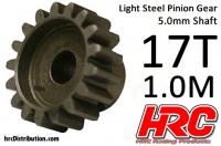 Pinion Gear - 1.0M / 5mm Shaft - Steel - Light - 17T