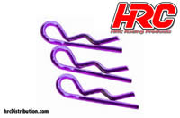 Clips de carrosserie - 1/10 - courts - petite boucle - Purple (10 pces)