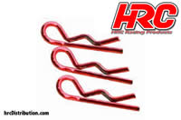 Body Clips - 1/10 - short - small head - Red (10 pcs)