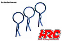 Body Clips - 1/10 - short - large head - Blue (10 pcs)