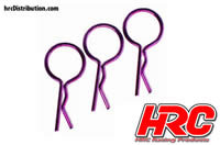 Body Clips - 1/10 - short - large head - Purple (10 pcs)