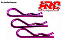 Body Clips - 1/8 - short - small head - Purple (10 pcs)