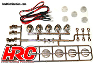 Light Kit - 1/10 or Monster Truck - LED - JR Plug - Roof or bumper Light Bar (chrome mounts included)