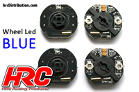 Set d'éclairage - 1/10 TC/Drift - LED - éclairage de roue - 12mm Hex - Bleu (4 pces)