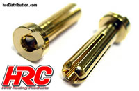 Connector - 4.0mm - Male Low Profile (2 pcs) - Gold