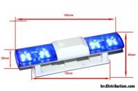 Lichtset - 1/10 TC/Drift - LED - JR Stecker - Polizei Dachleuchten V1 - 6 Blinkenmodus (Blau / Blau)105x30x26mm