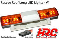 Light Kit - 1/10 TC/Drift - LED - JR Plug - Rescue Roof Long Lights V1 - 6 Flashing Modes (Orange / Orange)